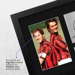 HWC Trading Franco Baresi & Paolo Maldini AC Milan Framed Gifts Printed Signed Autograph Picture for Fans and Supporters - US Letter Size