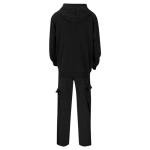 Mens Track Suits 2 Piece Set Fleece Lined Sweatsuits Full Zip Up Hoodie and Cargo Pants Tracksuits with Pockets 2025 Fall Fashion Gym Outfits Activewear Workout Clothes 01# Black Large