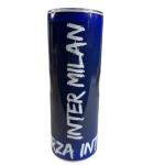 Inter Milan Official Team Logo Tumbler, Navy Blue, Stainless Steel, 20 oz, Insulated Travel Cup