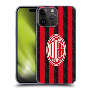 Head Case Designs Officially Licensed AC Milan Home 2025/26 Crest Kit Hard Back Case Compatible with Apple iPhone 15 Pro Max