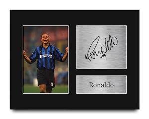 HWC Trading Ronaldo Inter Milan Gifts Printed Signed Autograph Picture for Football Fans and Supporters - US Letter Size