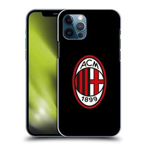 Head Case Designs Officially Licensed AC Milan Full Colour Black Crest Hard Back Case Compatible with Apple iPhone 12 / iPhone 12 Pro