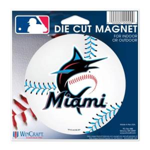 WinCraft MLB Miami Marlins Die Cut Magnet, 4.5" x 6"