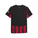 PUMA Mens Ac Milan Home Crew Neck Short Sleeve Jersey Casual - Black, Red - Size L