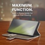 Head Case Designs Officially Licensed AC Milan Home 2021/22 Crest Kit Leather Wallet Case Compatible with Samsung Galaxy S25