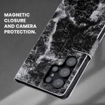 Head Case Designs Officially Licensed AC Milan Home 2021/22 Crest Kit Leather Wallet Case Compatible with Samsung Galaxy S25