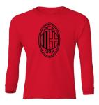 Soccer Star Player Jersey Style Milan #11 Pulisic Youth Long Sleeve T-Shirt (Red, Youth X-Large)