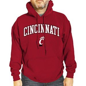 Campus Colors Adult Arch & Logo Soft Style Gameday Hooded Sweatshirt (Cincinnati Bearcats - Red, Medium)