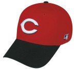 OC Sports Cincinnati Reds (Black Brim) Adult Adjustable Hat Officially Licensed Major League Baseball Replica Ball Cap