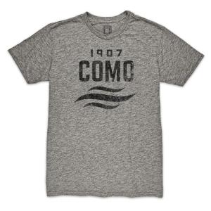 Como 1907 Vintage Tri-Blend T-Shirt Mono Badge- Grey (as1, Alpha, l, Regular, Regular)