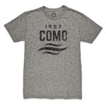 Como 1907 Vintage Tri-Blend T-Shirt Mono Badge- Grey (as1, Alpha, l, Regular, Regular)