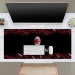 Head Case Designs Officially Licensed AC Milan Curved Crest Logo 37.4 x 15.75 x 0.16 inches (900 x 400 mm) - XL Gaming Office Desk PC Keyboard Mouse Mat Pad
