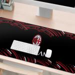Head Case Designs Officially Licensed AC Milan Curved Crest Logo 37.4 x 15.75 x 0.16 inches (900 x 400 mm) - XL Gaming Office Desk PC Keyboard Mouse Mat Pad