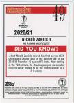 2020-21 Topps Merlin Chrome UEFA #49 Nicolo Zaniolo AS Roma Soccer