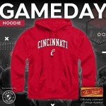 Campus Colors Adult Arch & Logo Soft Style Gameday Hooded Sweatshirt (Cincinnati Bearcats - Red, Medium)