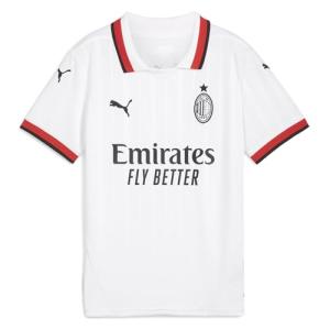 PUMA Kids Boys Ac Milan Away Crew Neck Short Sleeve Replica Jersey Casual - White - Size M