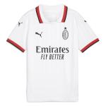 PUMA Kids Boys Ac Milan Away Crew Neck Short Sleeve Replica Jersey Casual - White - Size M