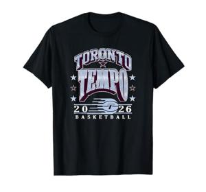 WNBA Official Toronto Tempo Shine On T-Shirt, Men, Black, Medium