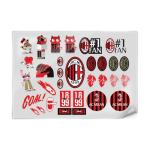 Head Case Designs Officially Licensed AC Milan Logo and Typography Graphic Icons Stickers & Skin Decals Compatible for Laptop Smartphone Gaming Notebook Luggage Bag Tumbler Scrapbook Locker