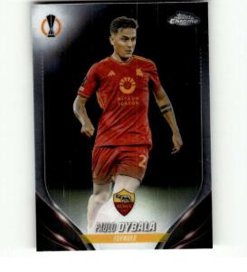 2023-24 TOPPS CHROME UEFA CLUB COMPETITIONS #128 PAULO DYBALA AS ROMA SOCCER OFFICIAL TRADING CARD OF SOCCER