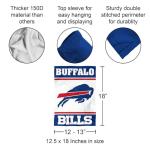 WinCraft Buffalo Bills White Logo Garden Flag Double Sided Banner