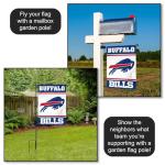 WinCraft Buffalo Bills White Logo Garden Flag Double Sided Banner