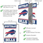 WinCraft Buffalo Bills White Logo Garden Flag Double Sided Banner