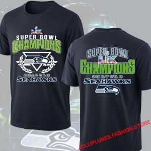 Seattle Seahawks Super Bowl LX Champions 2026 T-Shirt, 2 Sided LX Champions Tee