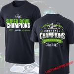 Seattle Seahawks 2026 Super Bowl LX Champions T-Shirt, 2 Sided LX Champions Tee