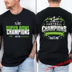 Seattle Seahawks 2026 Super Bowl LX Champions T-Shirt, 2 Sided LX Champions Tee