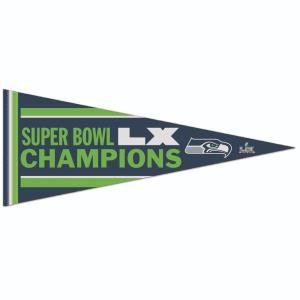 Seattle Seahawks 60 LX Official Super Bowl Champions 12x30 Classic Pennant