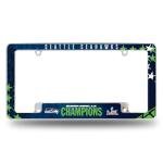 Rico Industries NFL Football Seattle Seahawks 2026 Super Bowl LX Champions 12" x 6" Chrome All Over Automotive License Plate Frame for Car/Truck/SUV