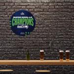 Rico Industries NFL Football Seattle Seahawks 2026 Super Bowl LX Champions Shape Cut Pennant - Home and Living Room Décor - Soft Felt EZ to Hang