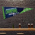 Rico Industries NFL Football Seattle Seahawks 2026 Super Bowl LX Champions 12" x 30" Felt Wall Décor Pennant - Great for Home/Bed Room/Man Cave Décor