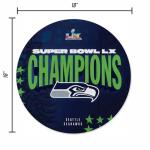 Rico Industries NFL Football Seattle Seahawks 2026 Super Bowl LX Champions Shape Cut Pennant - Home and Living Room Décor - Soft Felt EZ to Hang