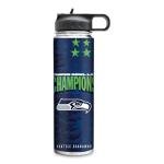 Rico Industries NFL Football Seattle Seahawks 2026 Super Bowl LX Champions 22oz Stainless Steel Tumbler with Lid - Great For Coffee, Tea, Water or Cocktails