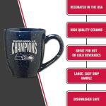 Rico Industries NFL Football Seattle Seahawks 2026 Super Bowl LX Champions 16 oz Team Color Laser Engraved Speckled Ceramic Coffee Mug
