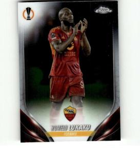 2023-24 TOPPS CHROME UEFA CLUB COMPETITIONS #32 ROMELU LUKAKU AS ROMA SOCCER OFFICIAL TRADING CARD OF SOCCER