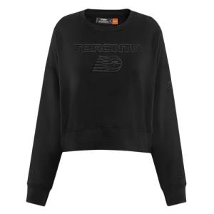 Pro Standard Womens WNBA Toronto Tempo Classic Triple Black Crewneck Sweatshirt Black Xl