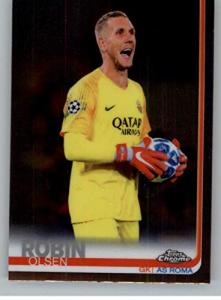 2018-19 2019 Topps Chrome UEFA Champions League #3 Robin Olsen AS Roma Soccer Trading Card