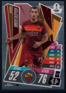 2020-21 Topps Chrome Match Attax UEFA UCL League #138 Henrikh Mkhitaryan AS Roma Soccer Trading Card