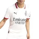 PUMA Mens Ac Milan Away Collared Short Sleeve Jersey Casual - White - Size XL