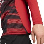 PUMA Mens Ac Milan Pre-Match Mock Neck Long Sleeve Quarter Zip Casual Tops Casual - Red - Size M