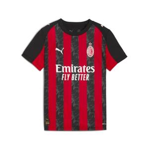 PUMA Unisex-Child A.C. Milan Home Jersey Replica, for All Time Red- Black AH25,