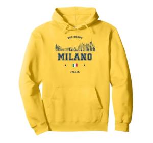 Milano Italia Milano Cityscape Vintage Pullover Hoodie