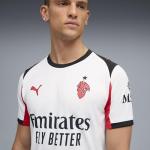 PUMA Men's A.C. Milan Away Jersey Replica, White-for All Time Red AH25, Medium ACM Away Jersey Replica