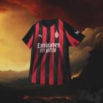 PUMA Unisex-Child A.C. Milan Home Jersey Replica, for All Time Red- Black AH25,