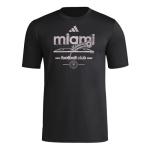 Adidas Mens Inter Miami CF Pre-Game Short Sleeve Soccer T-Shirt,Black/Club Inter De Futbol Miami,X-Large