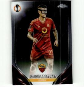 2023-24 TOPPS CHROME UEFA CLUB COMPETITIONS #47 GIANLUCA MANCINI AS ROMA SOCCER OFFICIAL TRADING CARD OF SOCCER