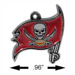 NFL Siskiyou Sports Fan Shop Tampa Bay Buccaneers Chain Necklace with Small Charm 22 inch Team Color